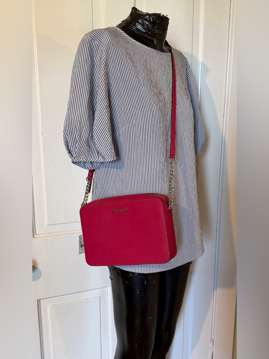 Michael Kors Handbags - Michael Kors Saffiano Crossbody Bag in Raspberry - NWT